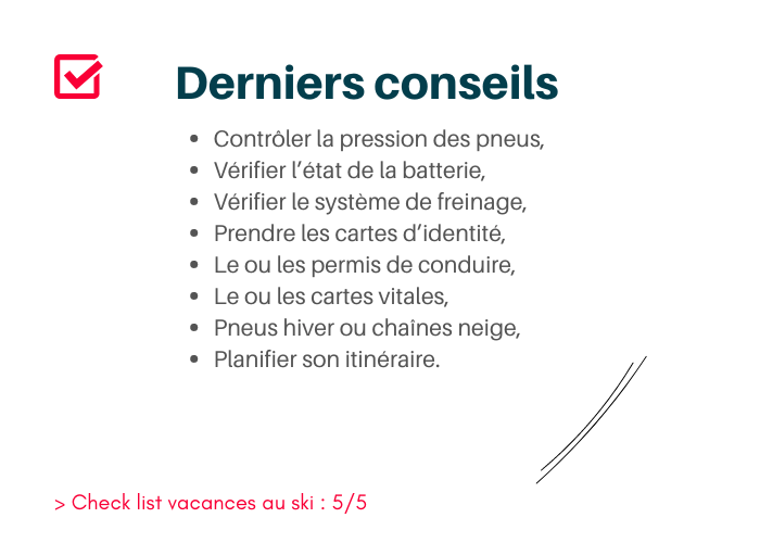 Liste pour vos vacances au ski : 5 sur 5